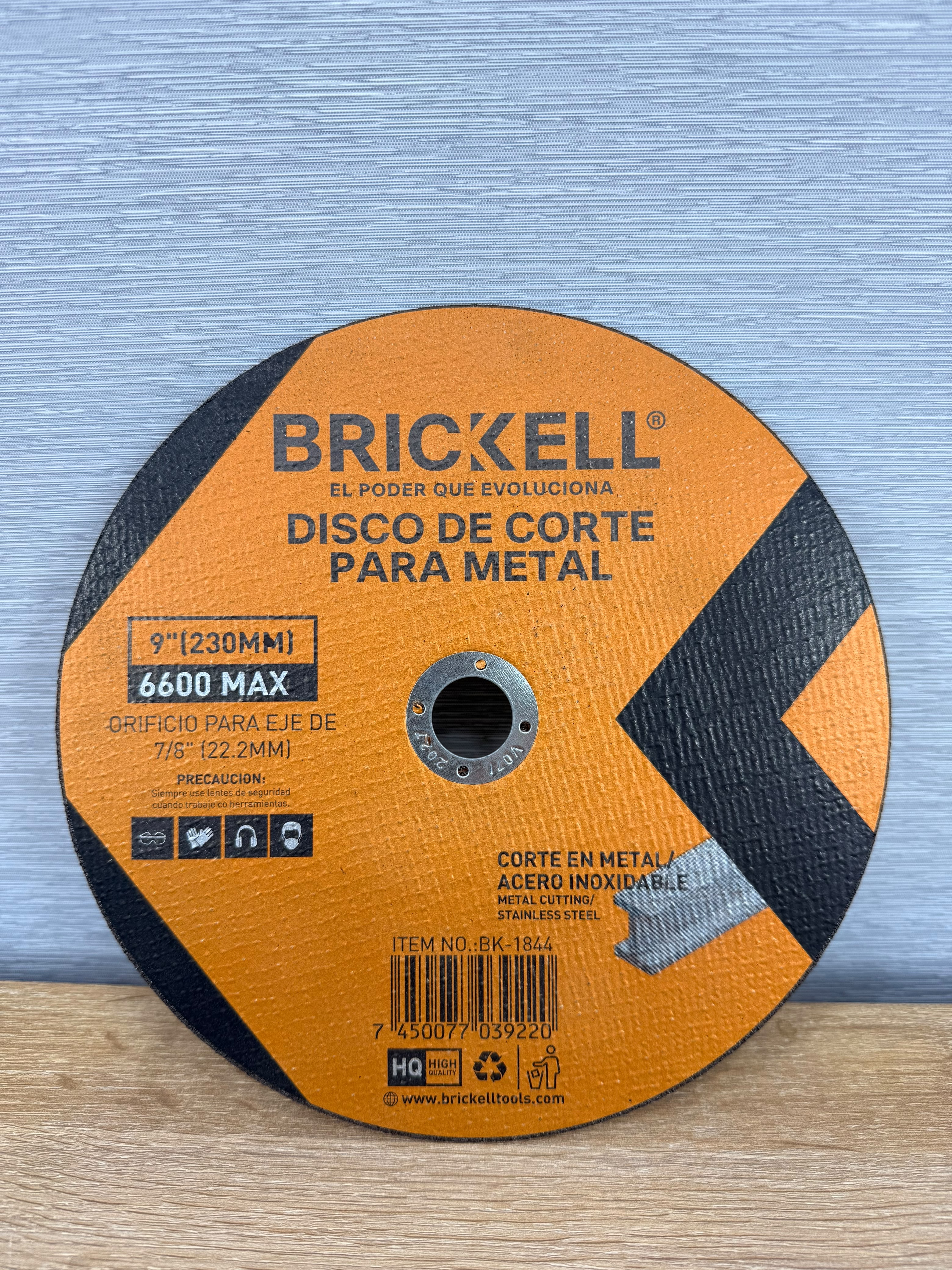 Disco corte metal 9” BK-1844