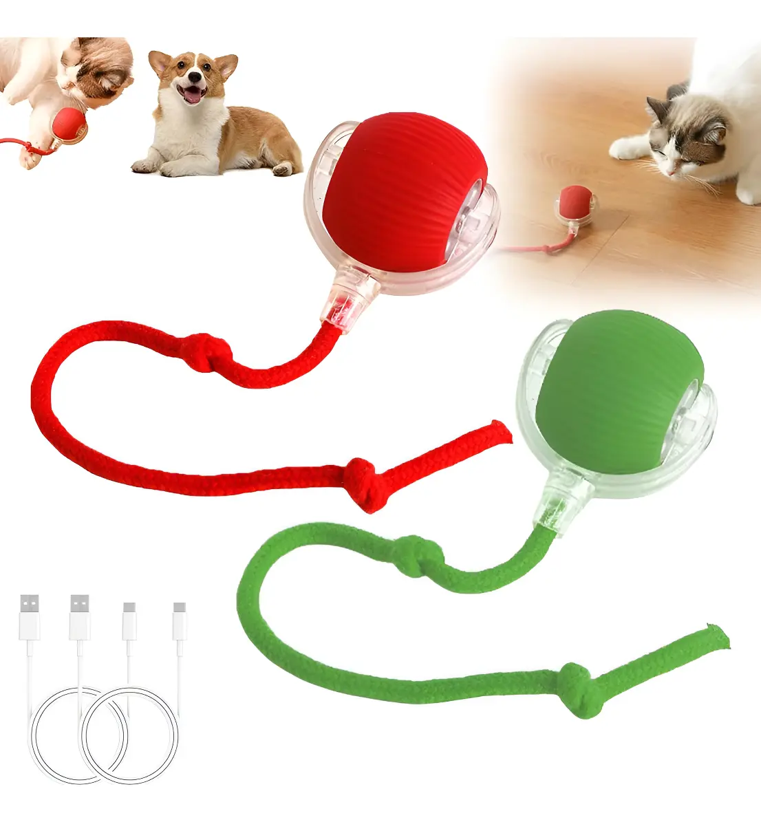 PELOTA INTERACTIVA ELECTRICA MASCOTAS TC