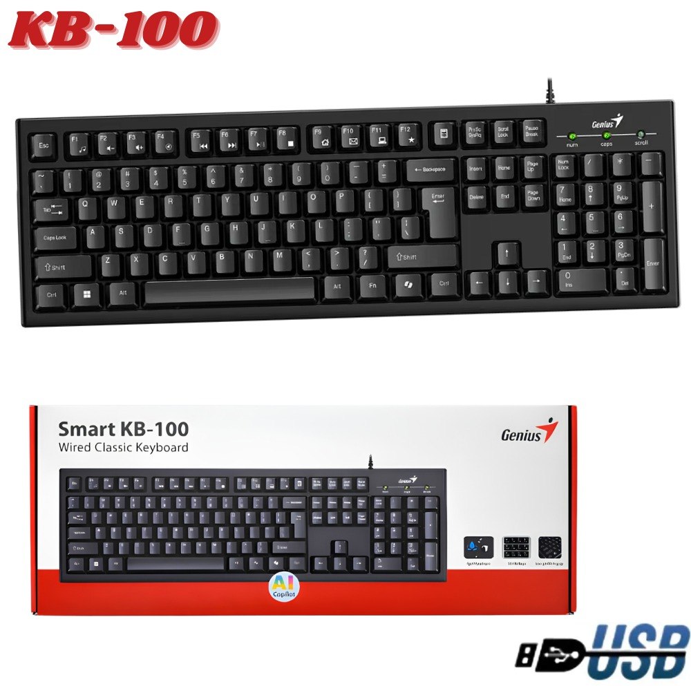 Teclado Alambrico Usb Keyboard Kb-100