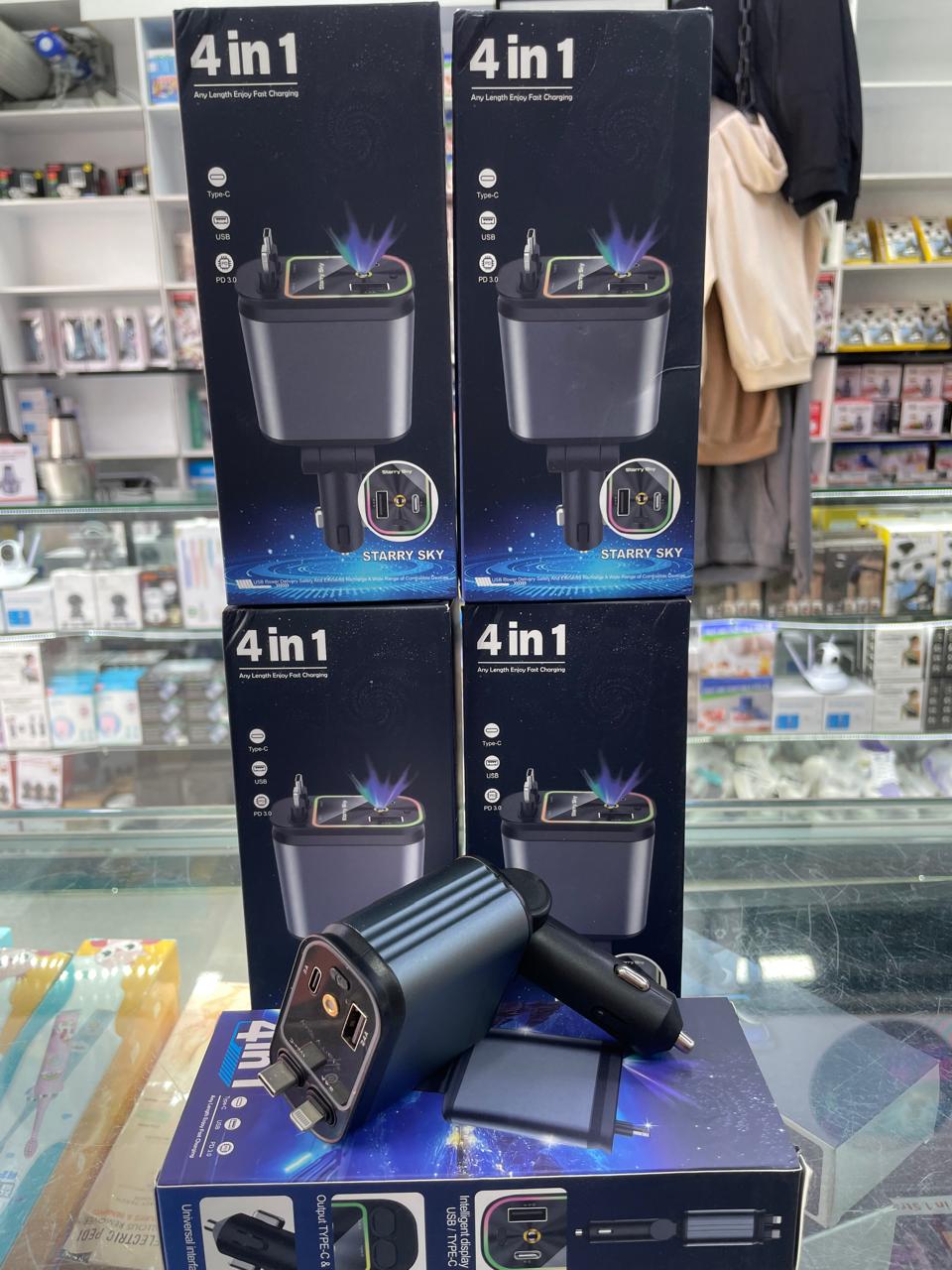 CARGADOR CARRO PLEGABLE PROYECTOR 4 EN 1