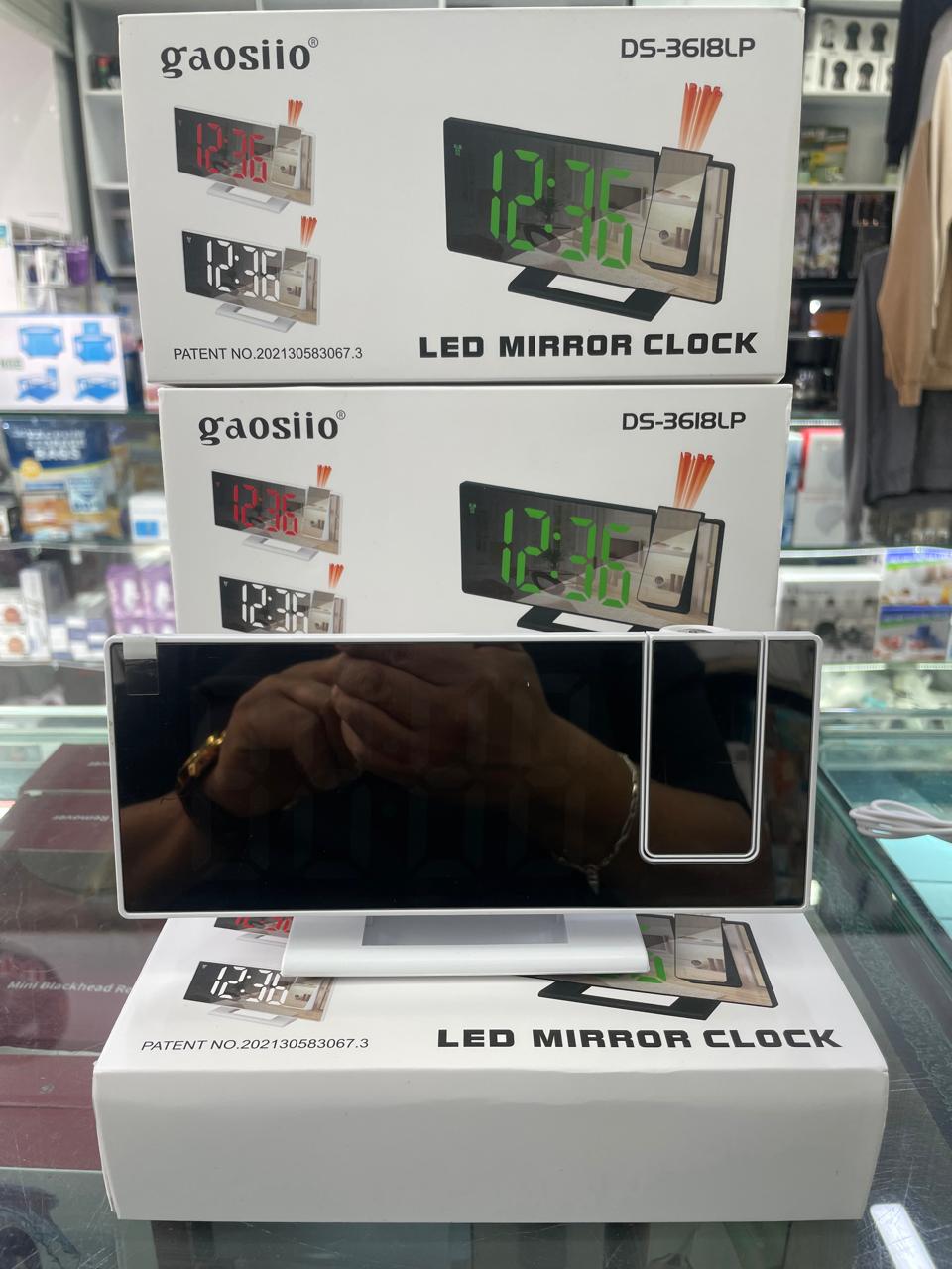 RELOJ ESPEJO DIGITAL CON PROYECTOR LED
