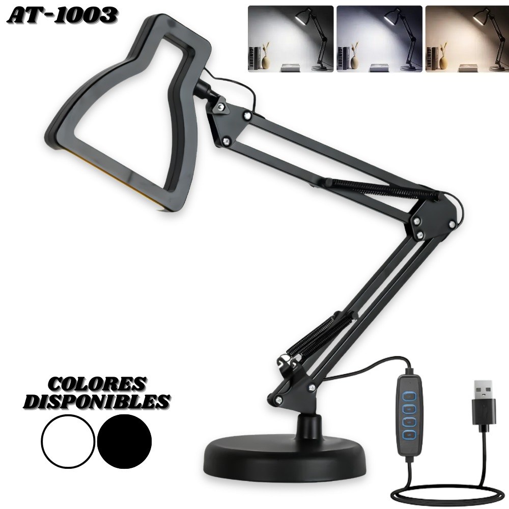 Lampara LED Escritorio Metalica AT-1003