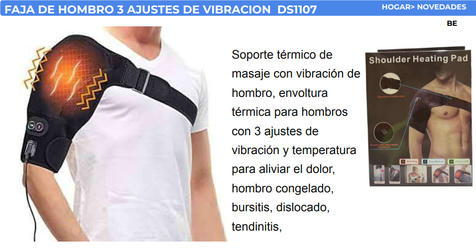 FAJA DE HOMBRO 3 AJUSTES DE VIBRACION DS