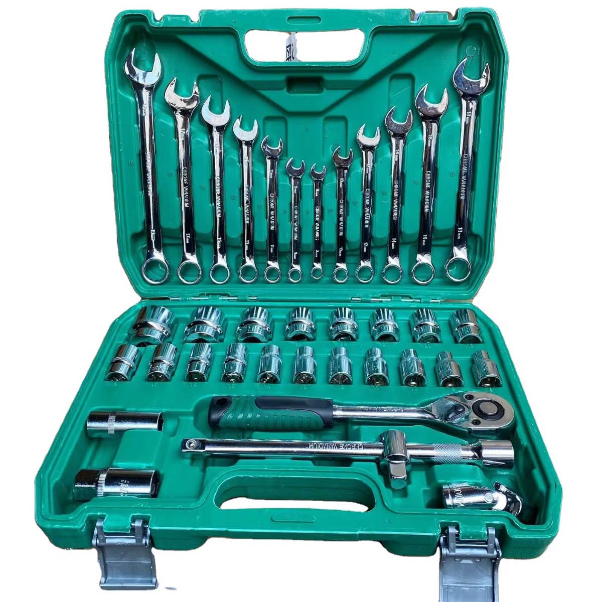 Set Herramientas 37 Pieza Llaves Y Copas
