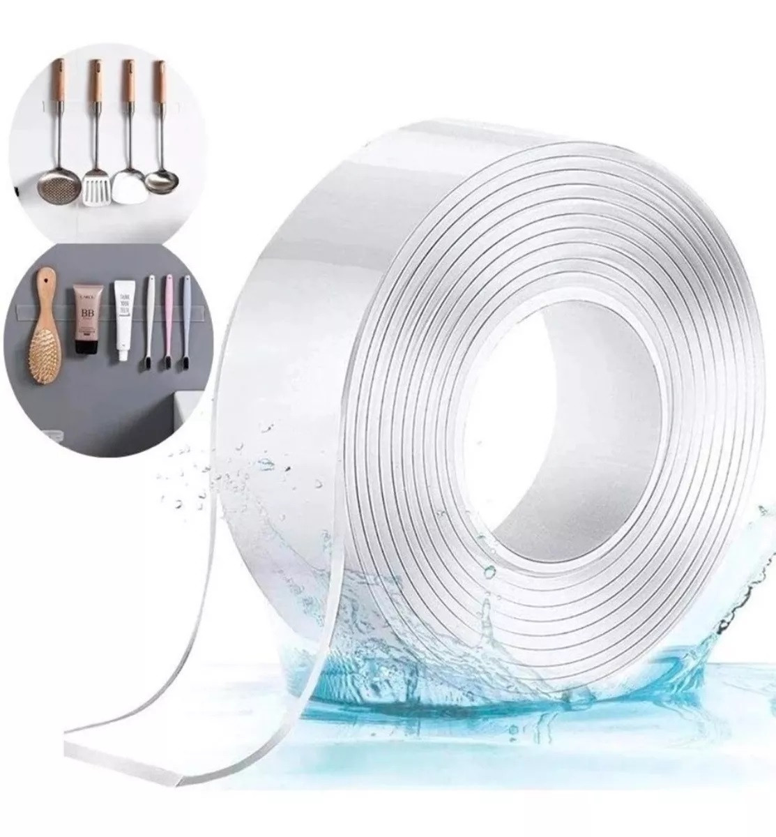 Miniatura 10 de Cinta Doble Faz Adhesiva Silicona