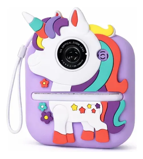 Camara Kids Con Impresora Unicornio