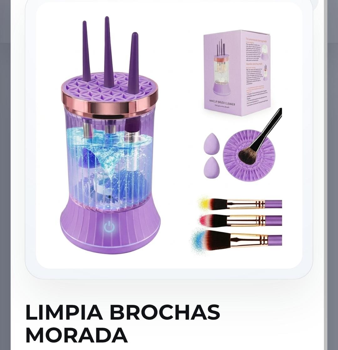 Limpiador de brochas morado