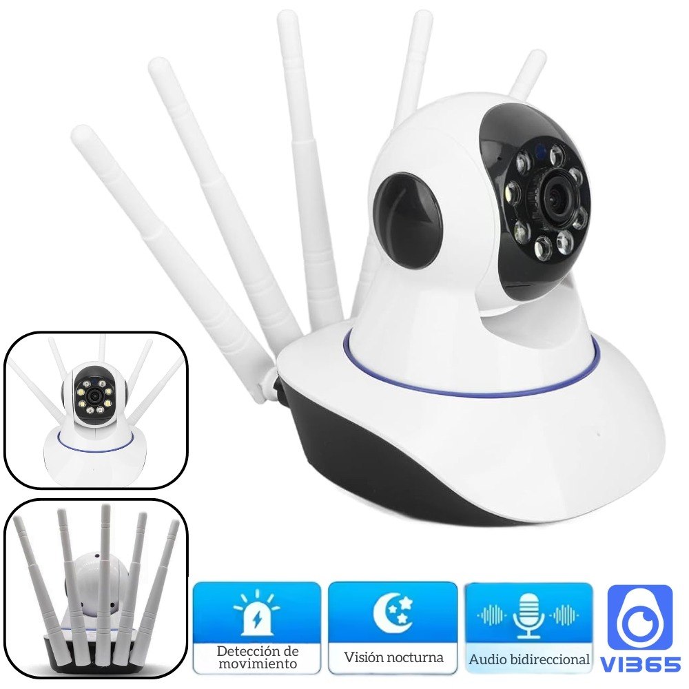Camara De Seguridad Wifi 5 Antenas Robot