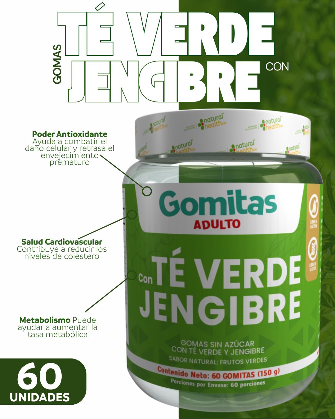 Gomas De Té Verde Con Jengibre