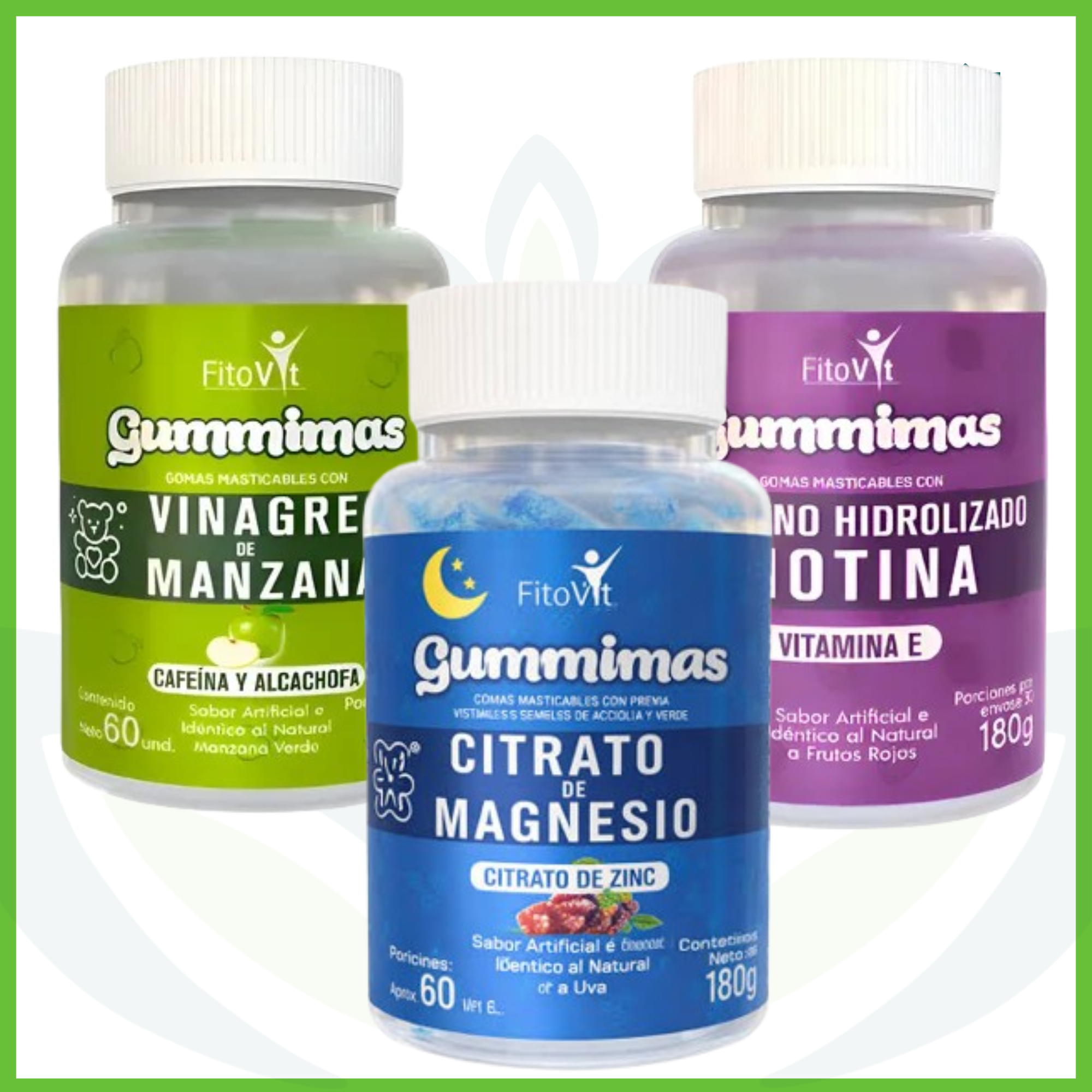 gomas de colageno, citrato y vinagre fit