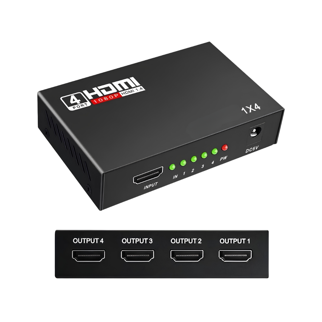 Splitter HDMI 4 Salidas Full HD 1080p 3D