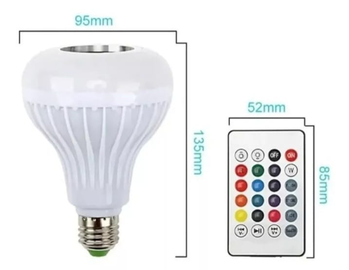 BOMBILLO PARLANTE BLUETOOTH RGB