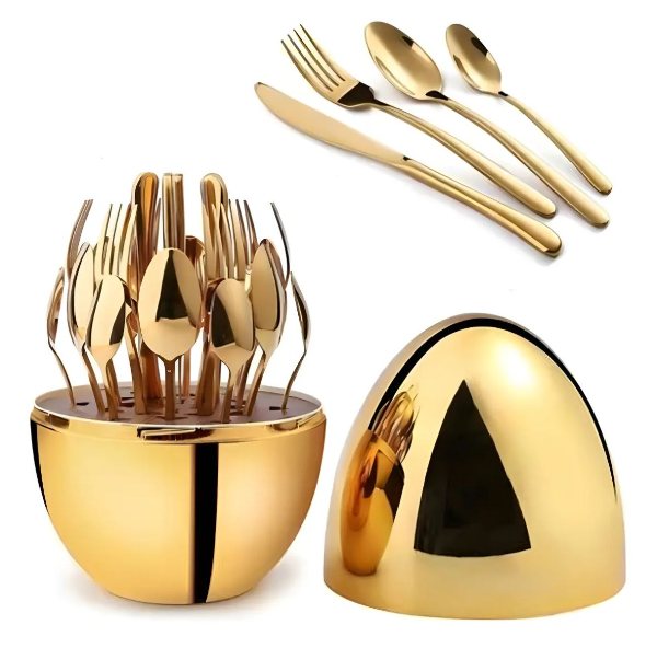 Set De Cubiertos Base Huevo