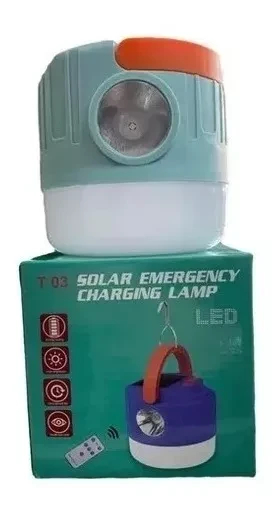 Lampara Solar T03 Portatil Para Camping