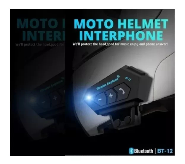 Miniatura 1 de Intercomunicador Bt12 Auriculares Casco