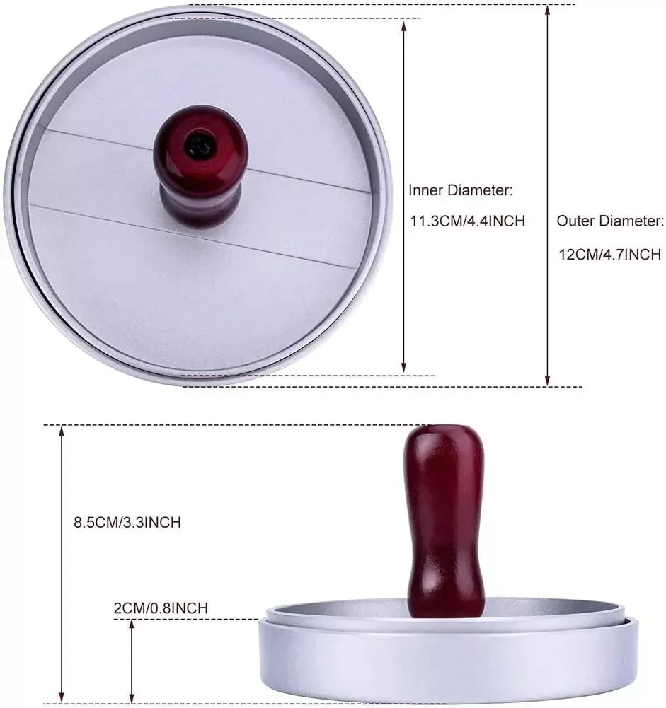Miniatura 3 de Molde Prensa Para Hamburguesas En Alumin