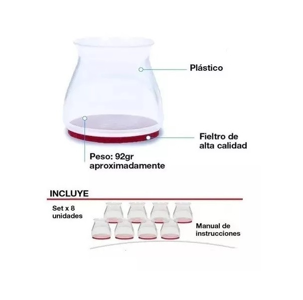 Miniatura 2 de Protectores Patas De Sillas Y Muebles