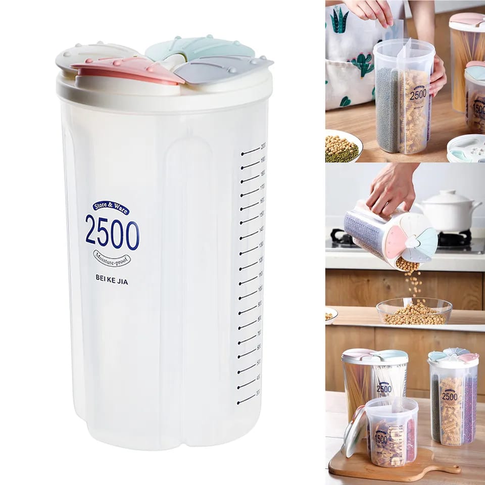 Dispensador De Grano Con 4 Divisiones