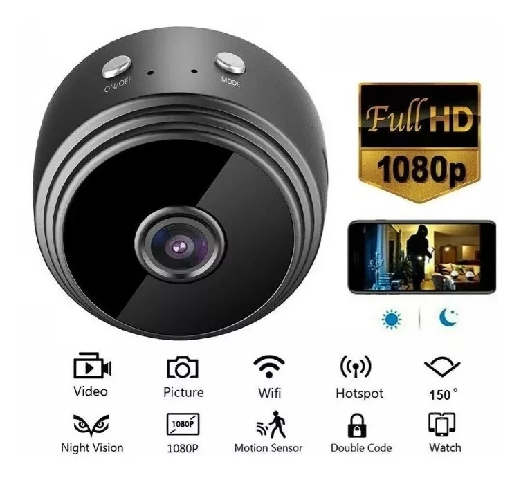 Miniatura 2 de Mini Cámara A9 Hd 1080p Ip Wifi