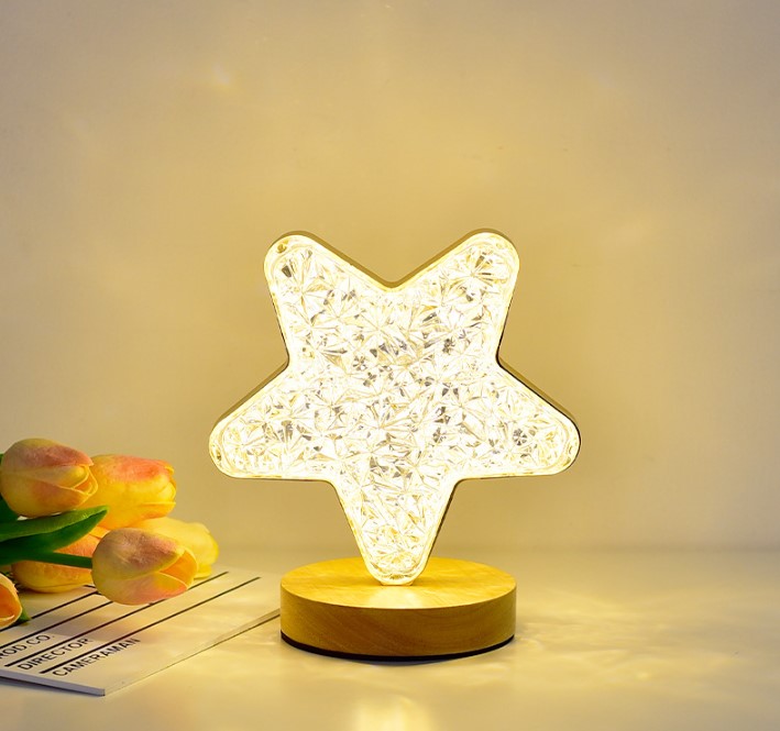 Lámpara escritorio cristal de lujo