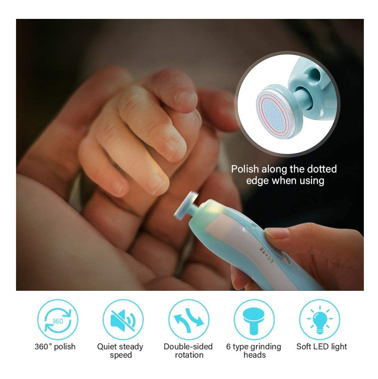 Lima pulidor Uñas Bebe Electrico