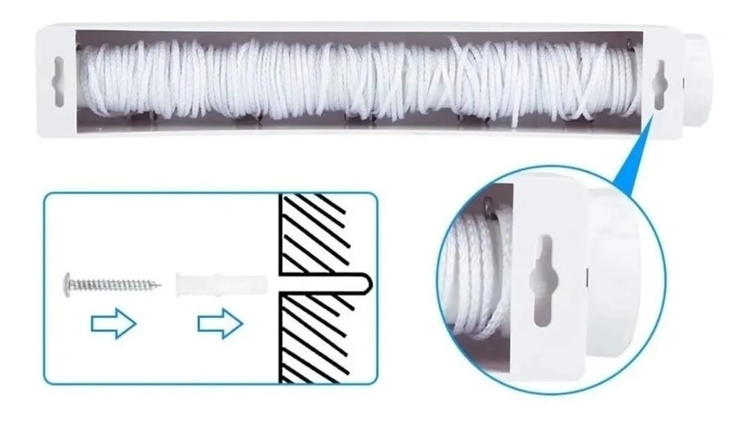 Miniatura 2 de Tendedero De Ropa Retractil Pared Organi
