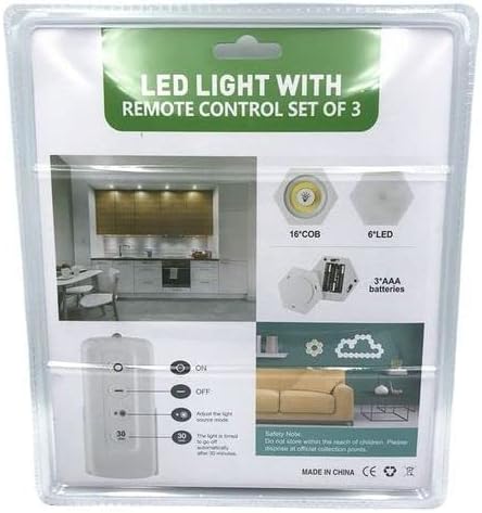 Lampara Luz Led set por 3 con Control