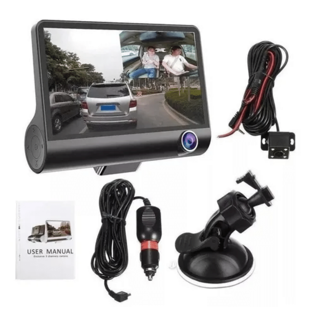 Miniatura 4 de Video Camara Dvr Para Carro 3 Lentes Fro