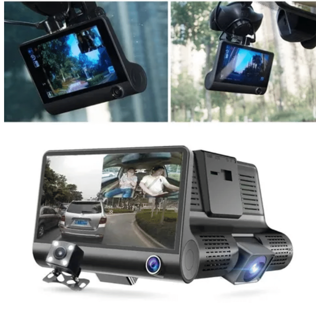 Video Camara Dvr Para Carro 3 Lentes Fro
