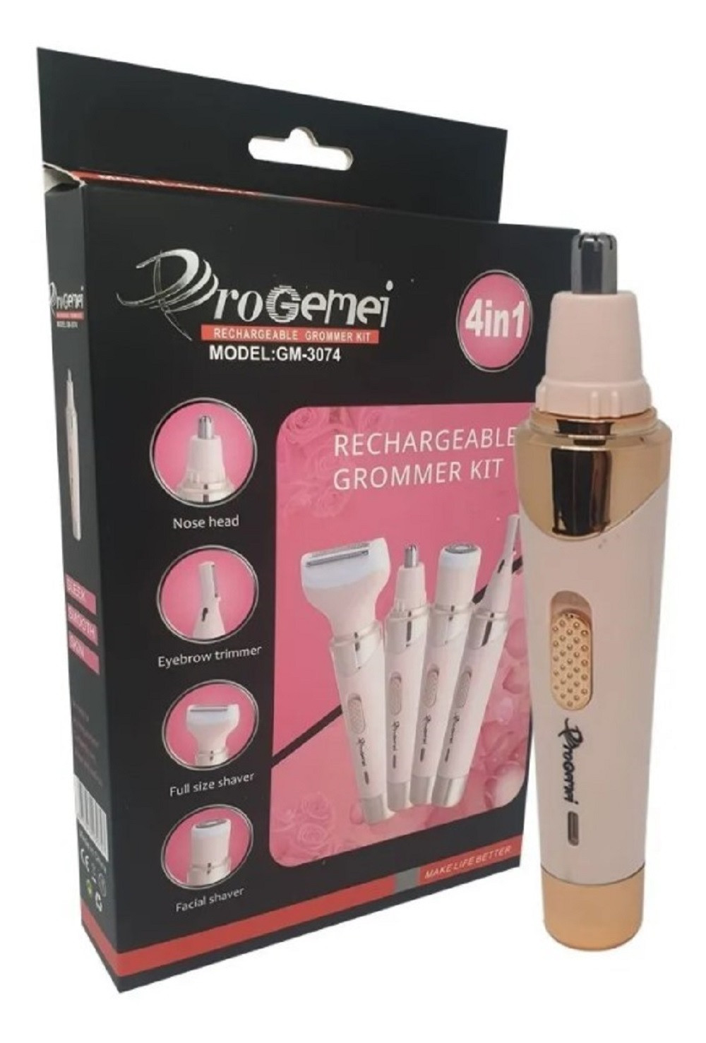 Depiladora Facial Corporal 4 En 1 Recarg