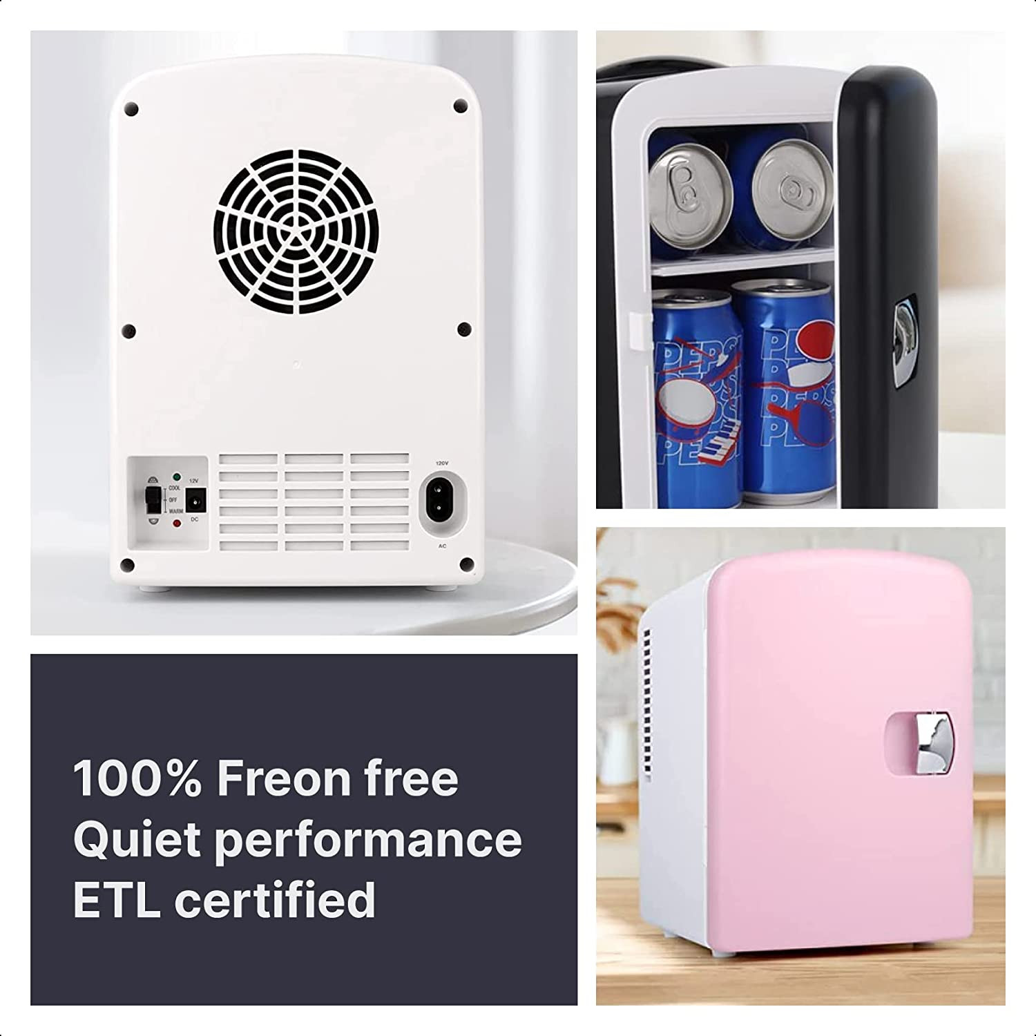 Vista 2 de Nevera Refrigerador Pequeño Portátil 4L - COLOR: Azul