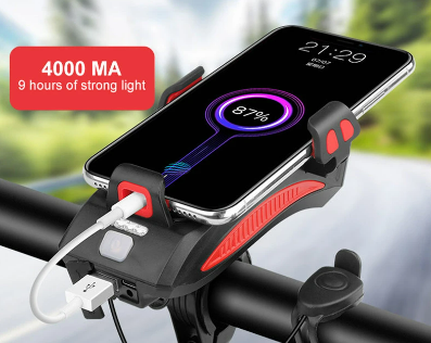 Miniatura 4 de Luz de bicicleta multifunción 4 en 1