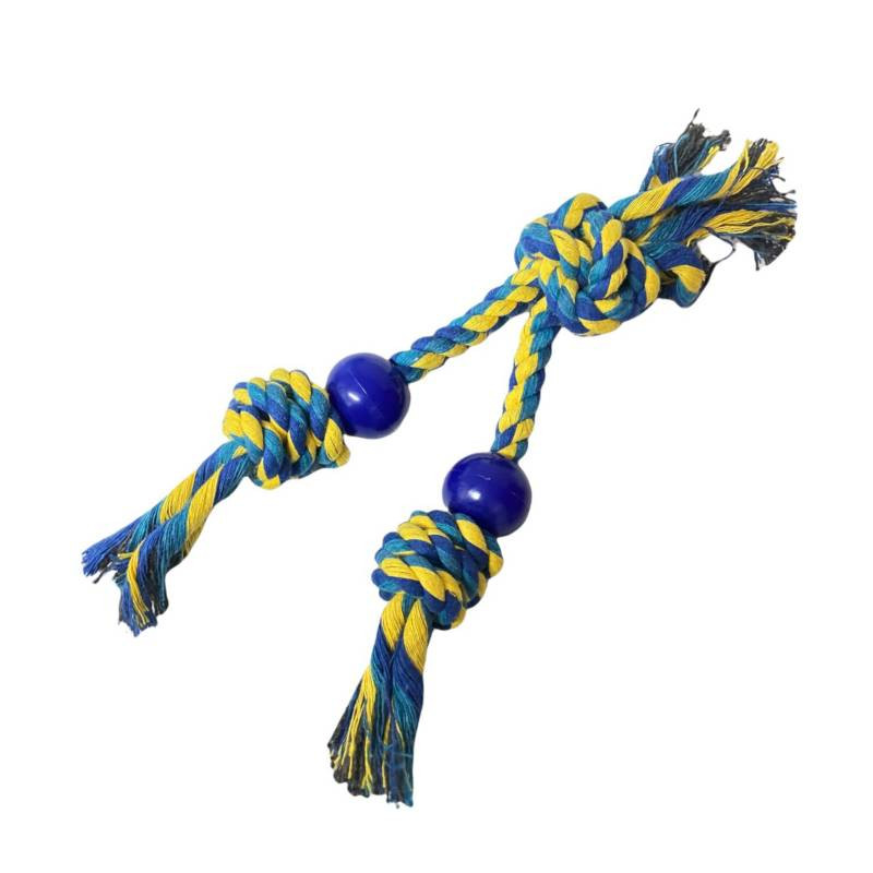 Juguete Doble Lazo Con Pelota Para Perro 2