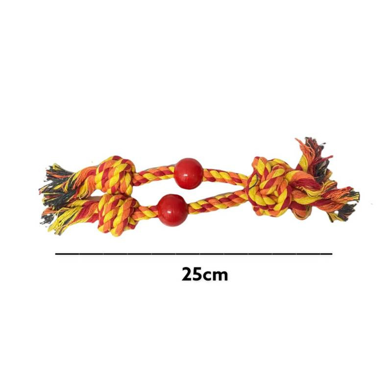 Juguete Doble Lazo Con Pelota Para Perro