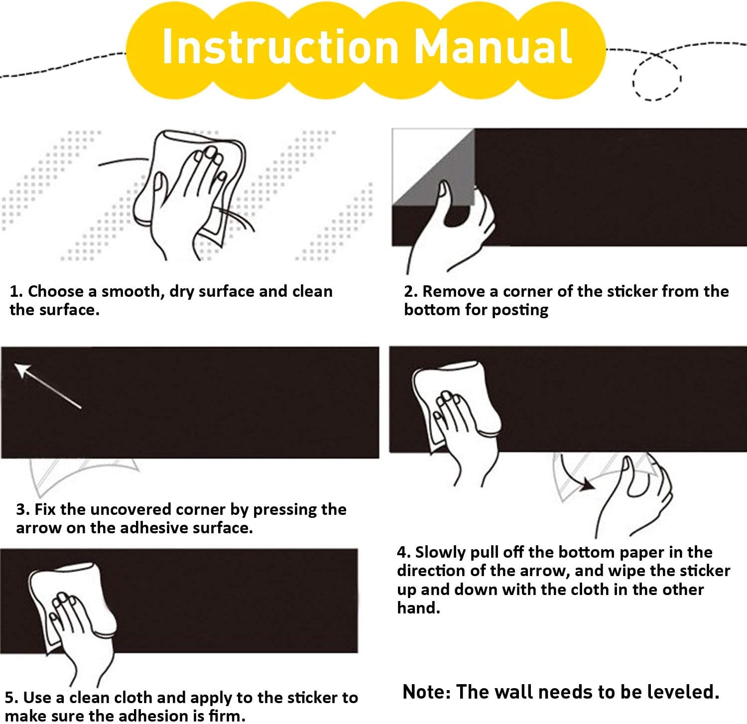 Pelicula de Pizarra adhesiva Negra Con T