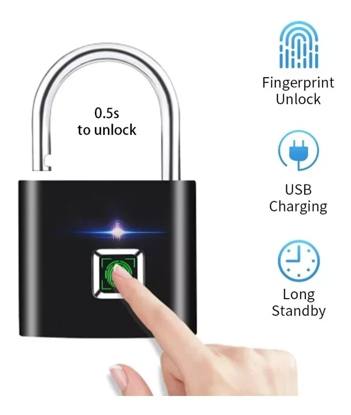 Candado De Seguridad Lector De Huella