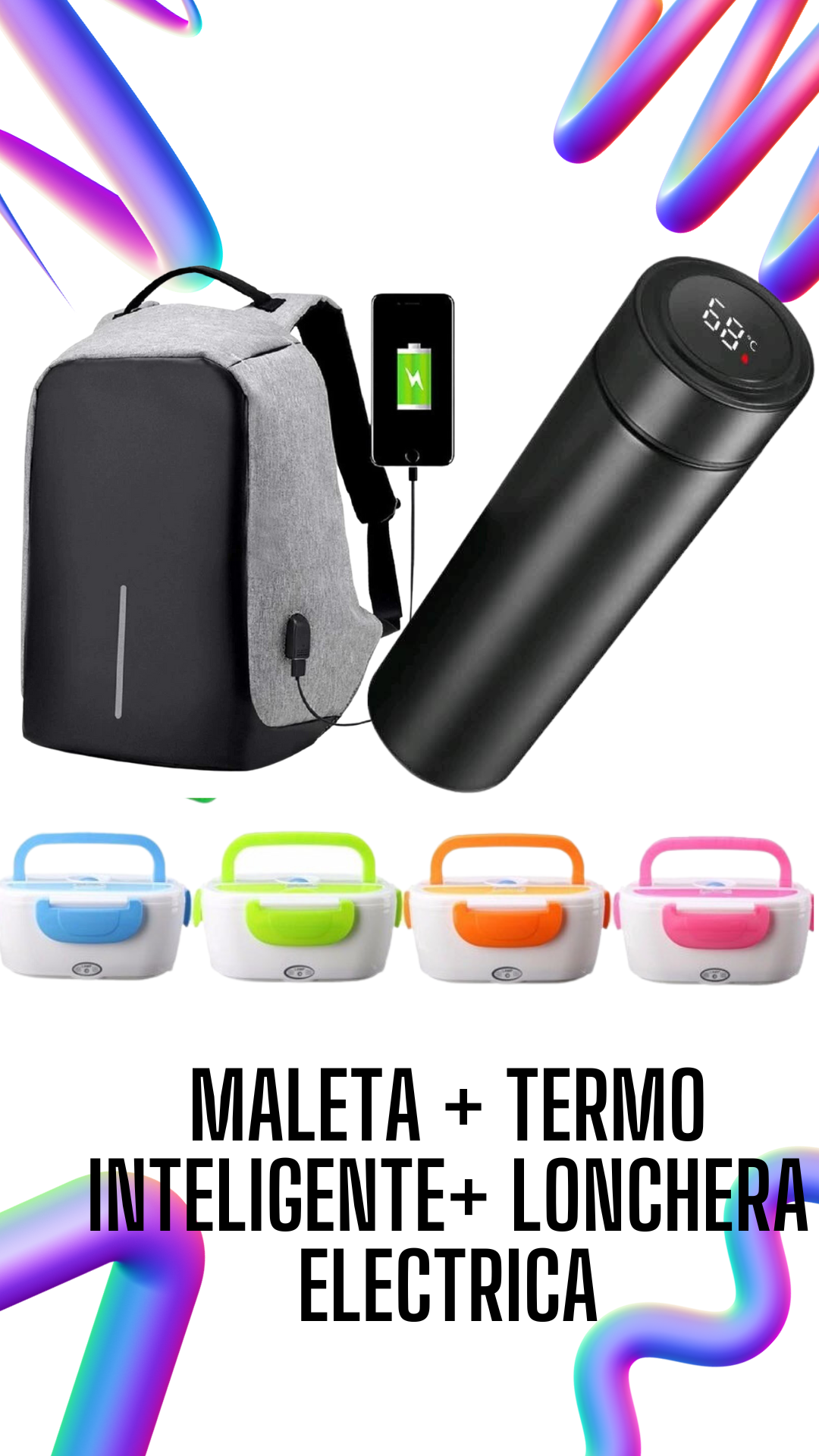 MALETA + TERMO INTELIGENTE + LONCHERA