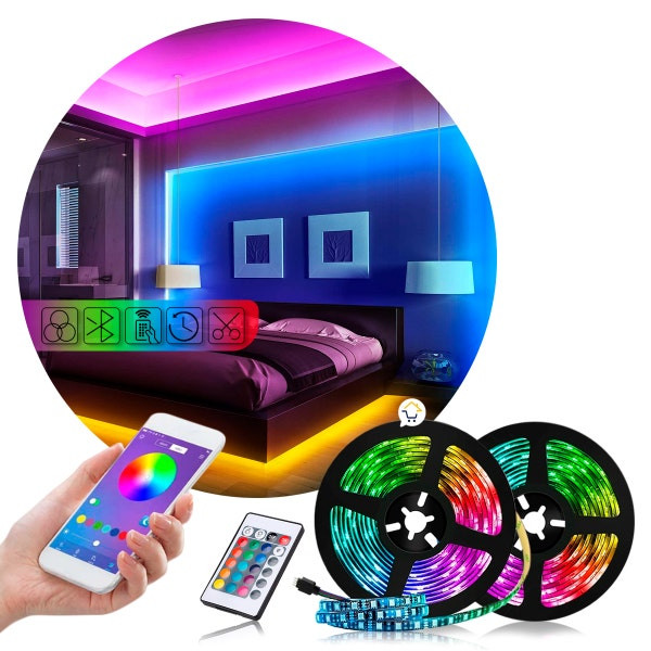Cinta 10 Mt LED RGB aplicacion