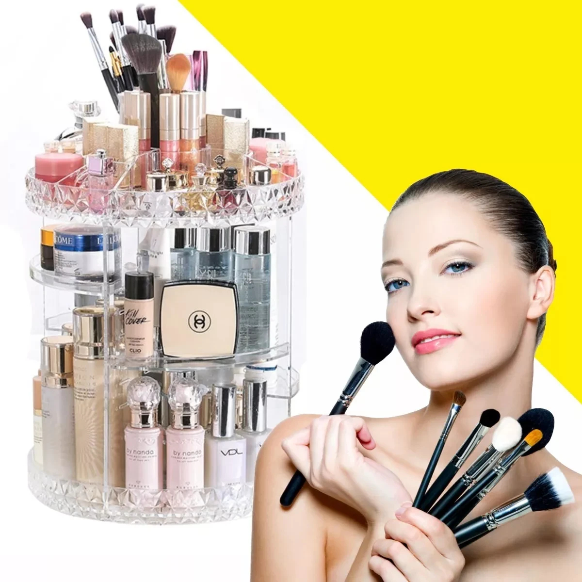 Cosmetiquero Giratorio Maquillaje 360