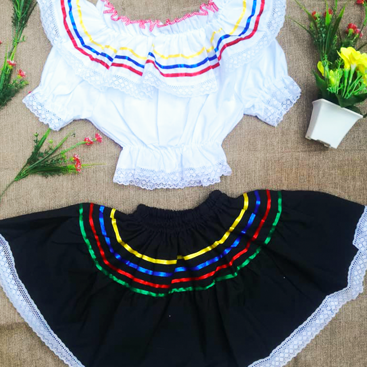 Traje Tipico Niña Disfraz Feria ET00008