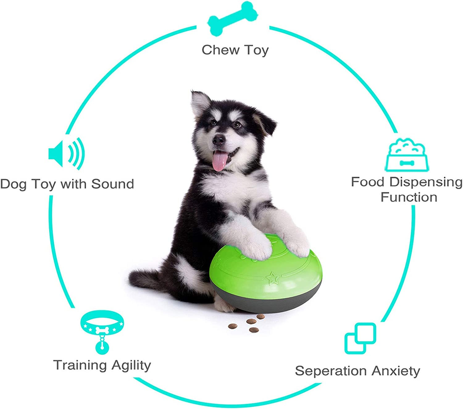 Dispensador De Alimentos Perro Sonido 4