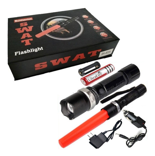 Miniatura 3 de Linterna Táctica Led Recargable Swat 818