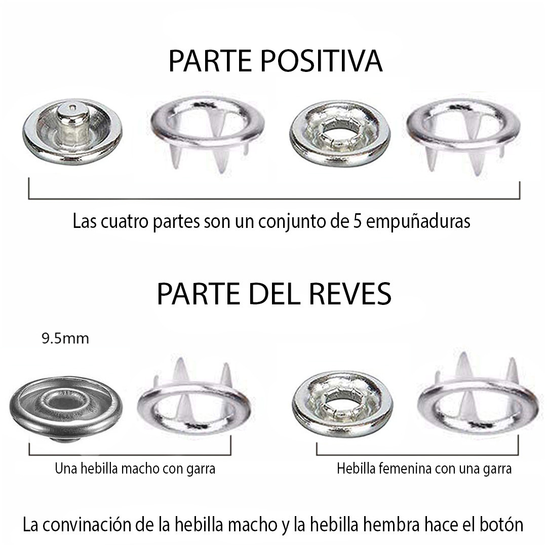 Miniatura 2 de Kit Broche de Presion Pinzas +200 Botone