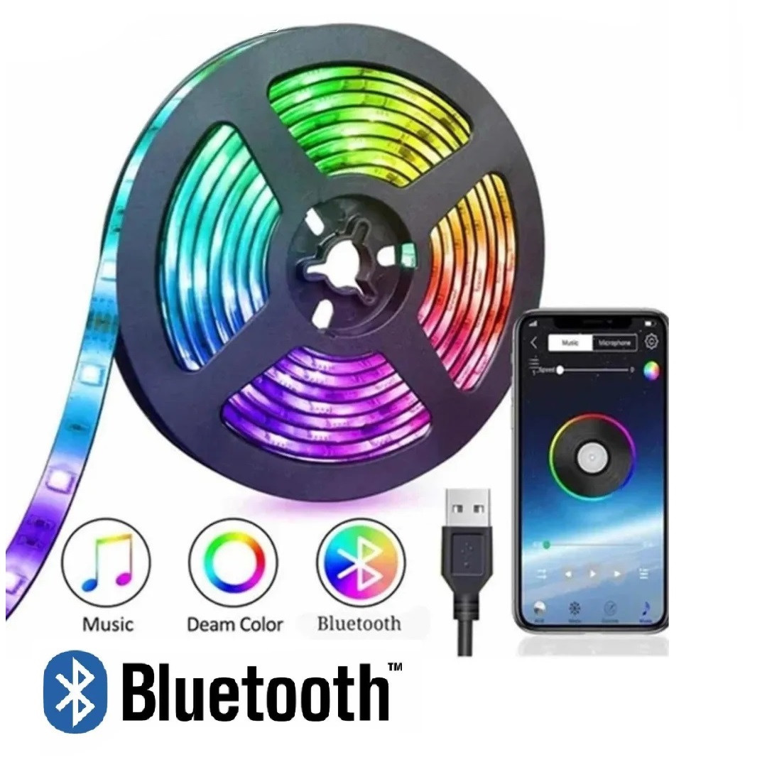 Cinta led 5 metros RGB bluetooth control