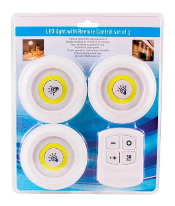 Miniatura 3 de luces led juego x 3 + control