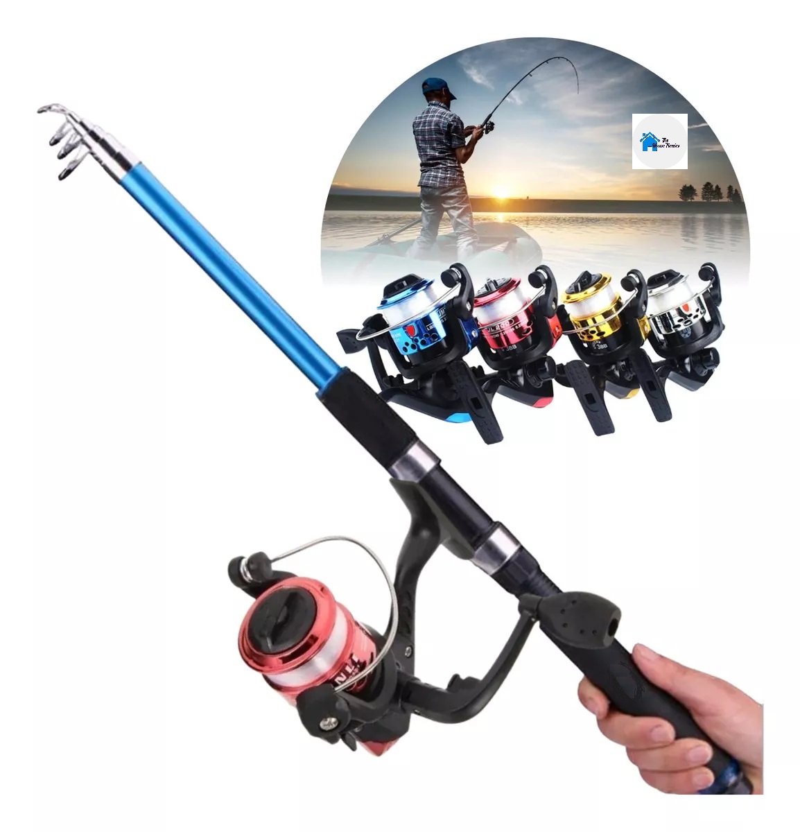 Miniatura 5 de Set x2 Combo Caña Señuelo Duro