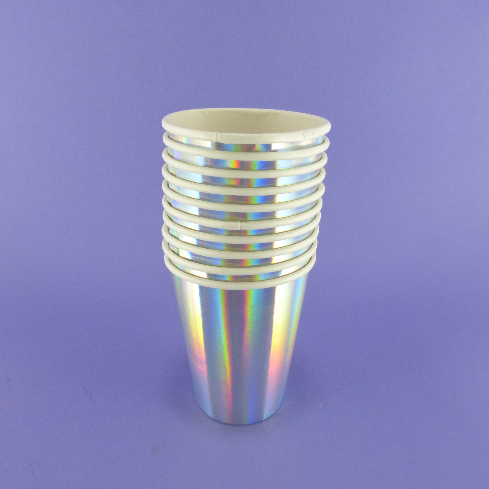 Vasos para fiesta tornasol x 10 unidade