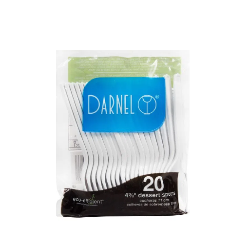 CUCHARA 11CM BLANCA X20UN