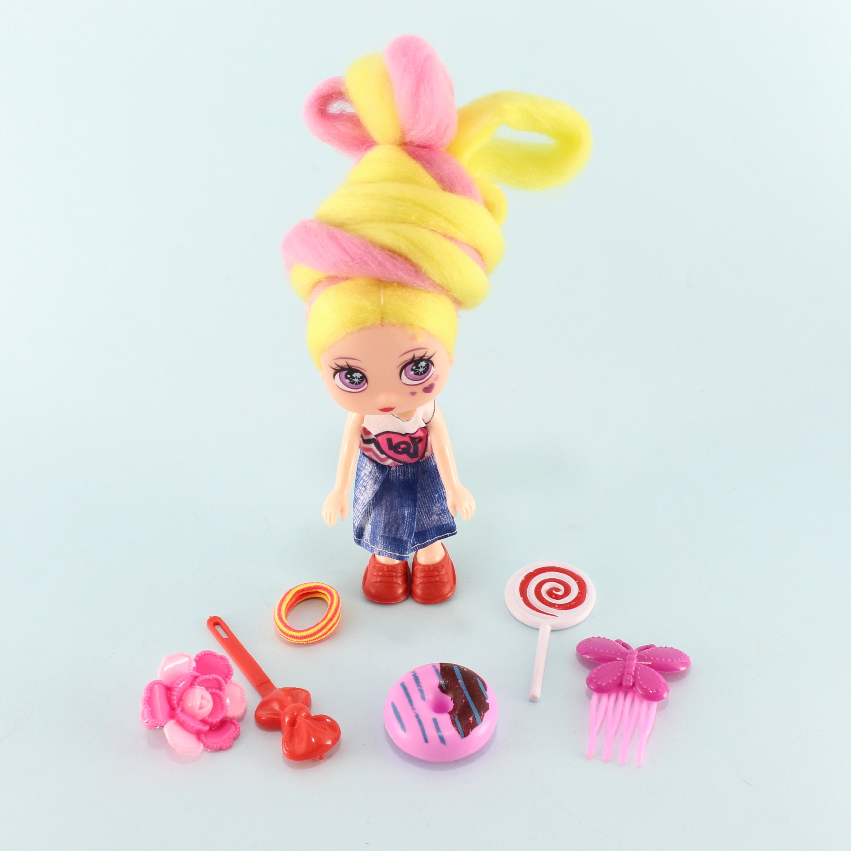 Miniatura 2 de Muñeca con trensas y accesorios