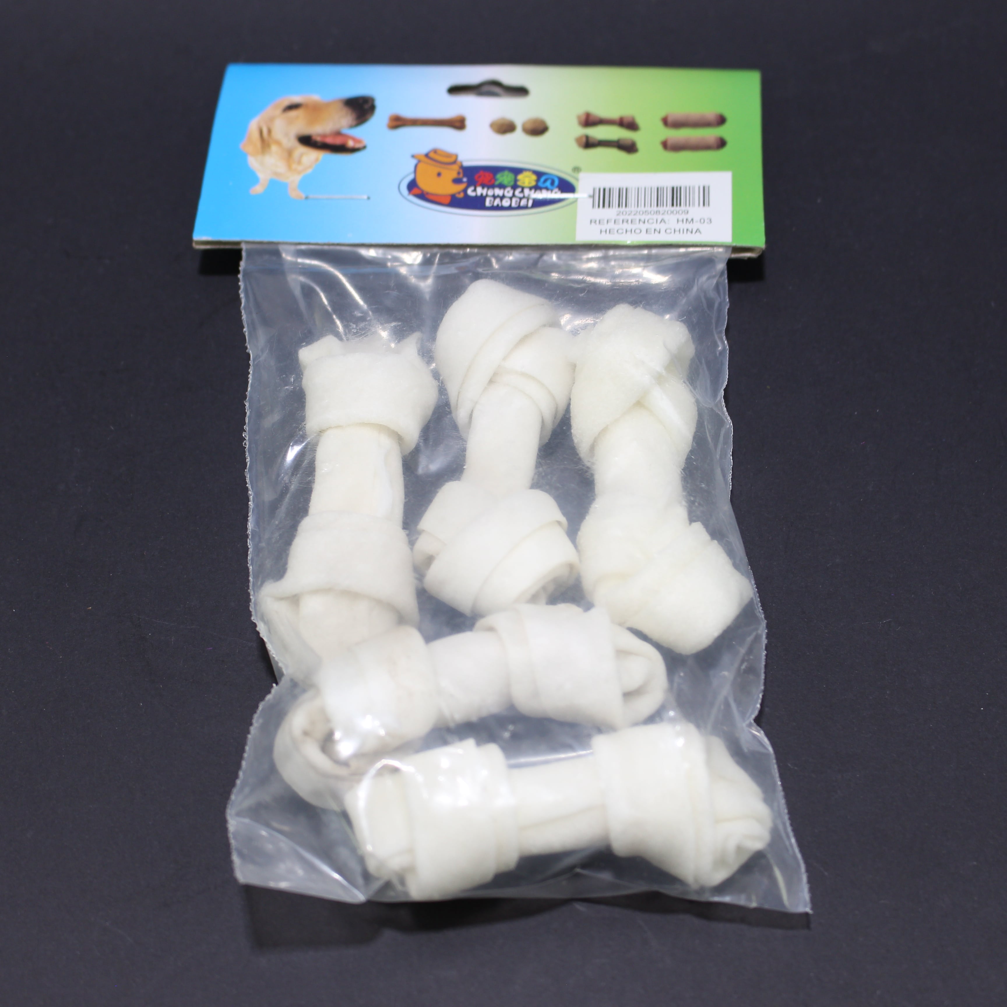 Hueso de carnaza mediano para mascota s
